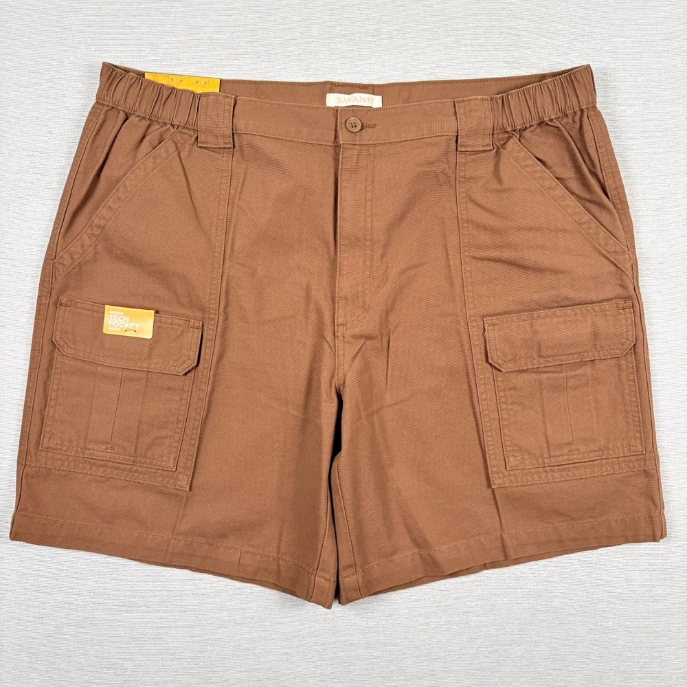 Savane Hiking Cargo Shorts Mens Size 40 Toffee Cotton NEW